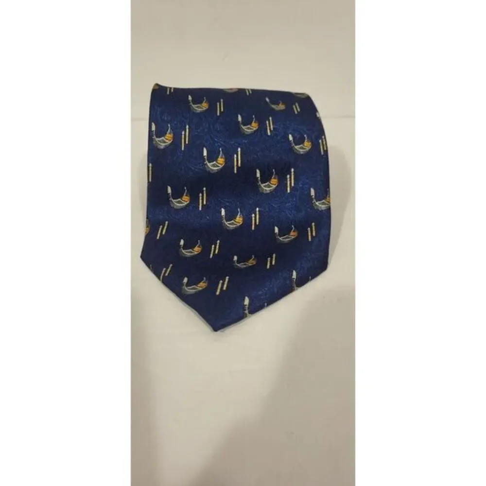 Venezia By Italy Lavoraxione‎ Antigianale Mens Neck Tie Gondola Boat.